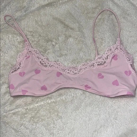 SKIMS Fits Everybody Heart Lace Scoop Bralette - Picture 2 of 4